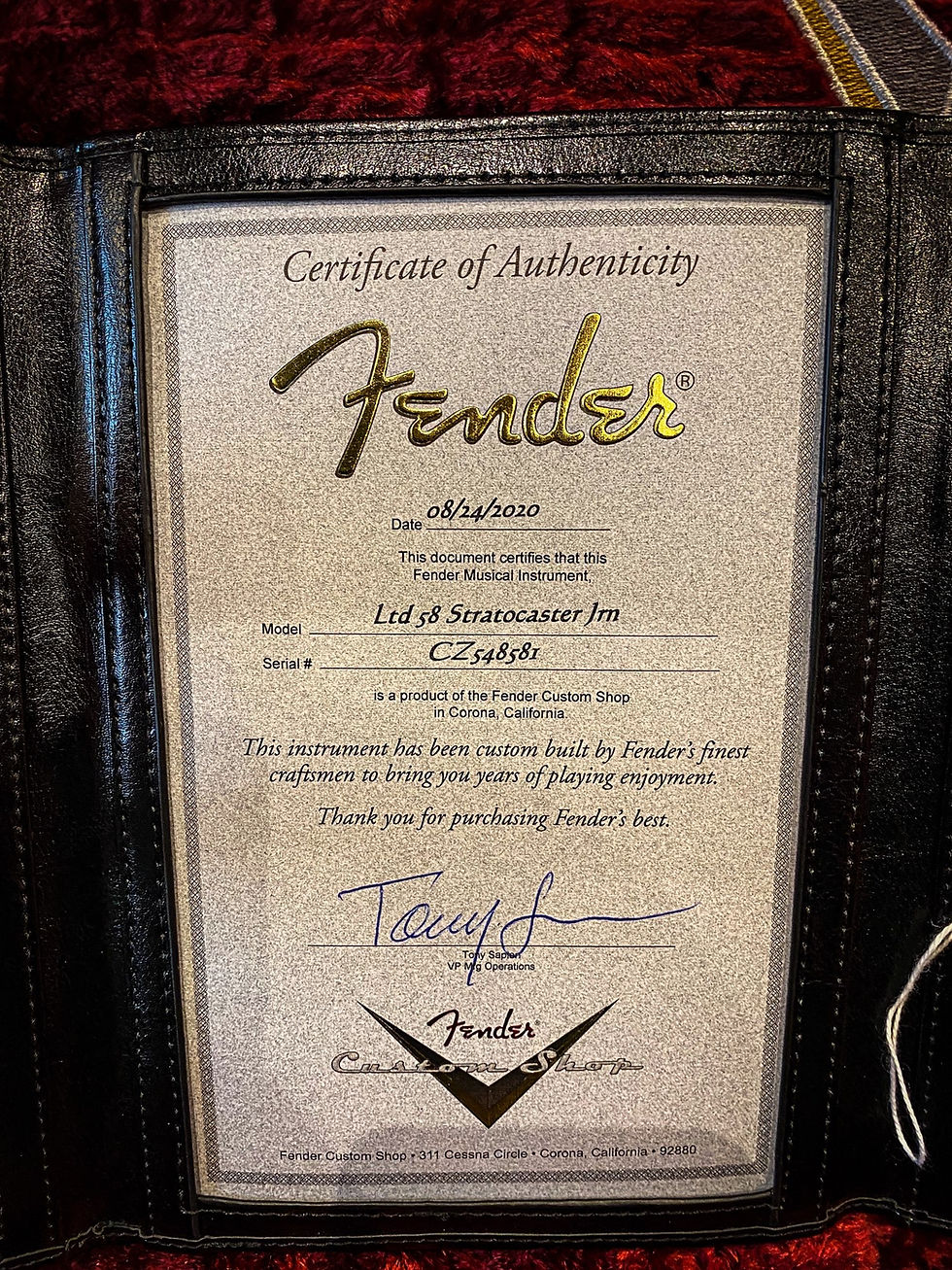 Thumbnail: Fender Stratocaster custom shop LTD 58 journeymen relic 