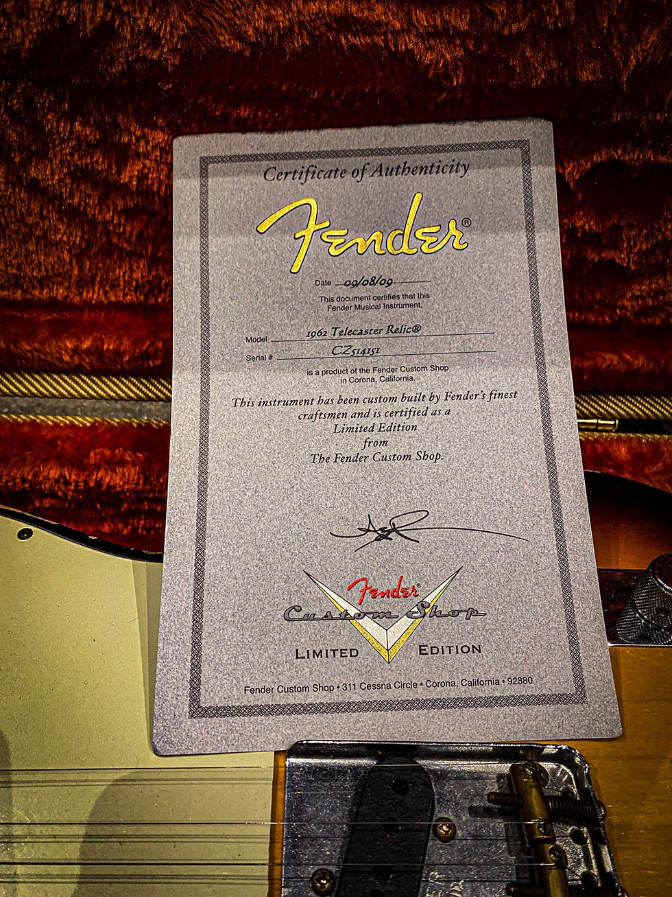 Miniature : Fender Telecaster ´62 Relic custom shop limited run 