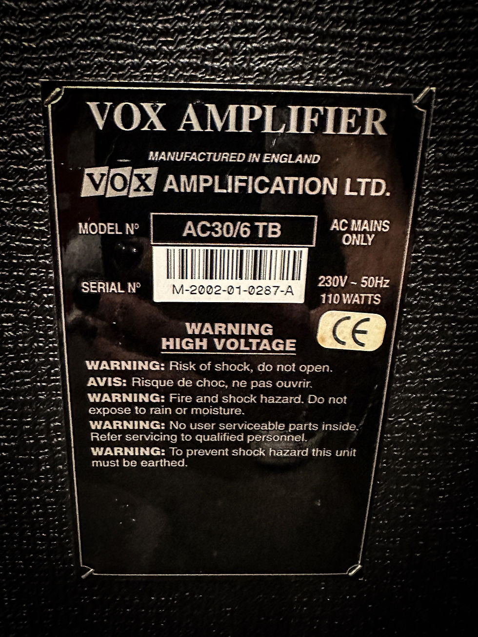Miniature : Vox ac 30 6TB alnico blue 