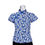 Thumbnail: Azure Blue Gilt Floral Lace Cheongsam Blouse