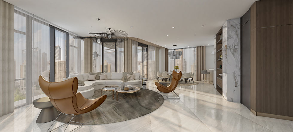 Penthouse open plan from living area