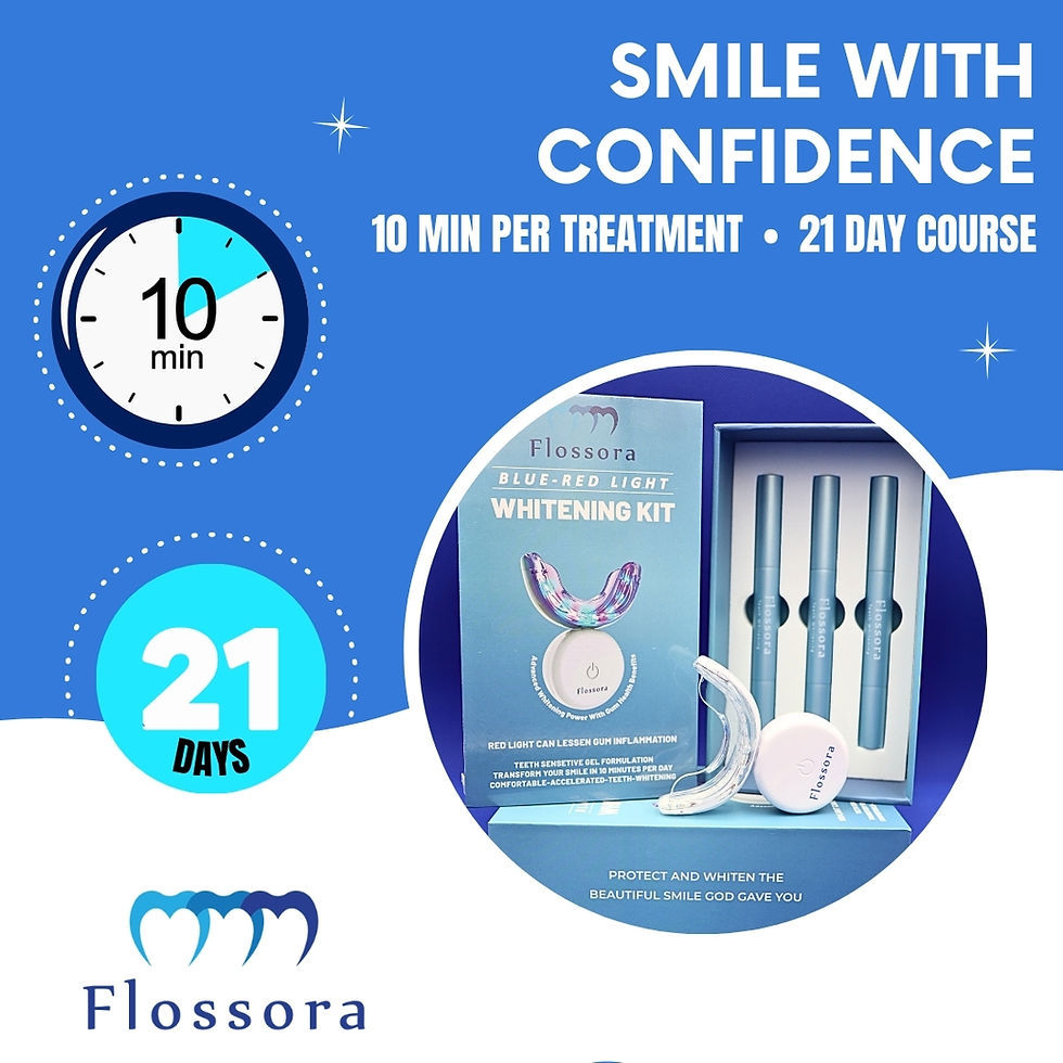 Thumbnail: Flossora Teeth Whitening Kit - Blue & Red LED Light