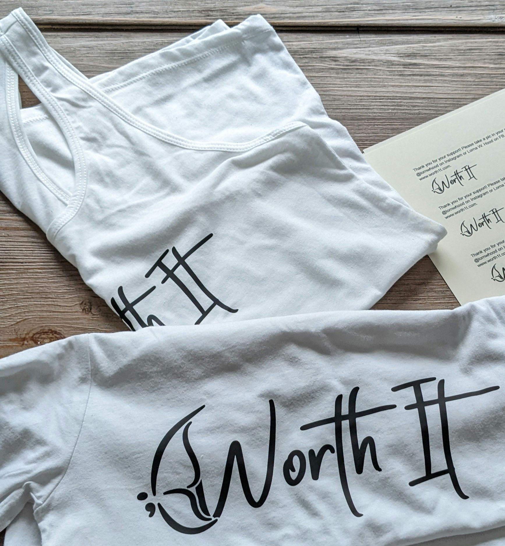 White Tank with Black Worth It