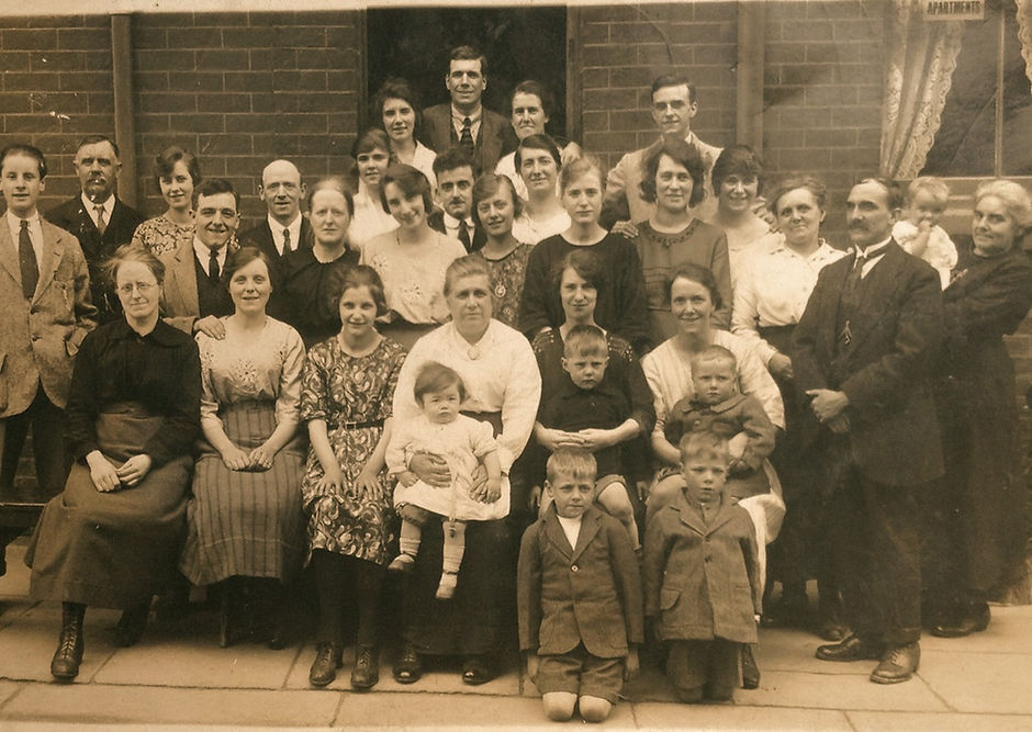 Old photo of a family