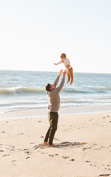 child thrown into air