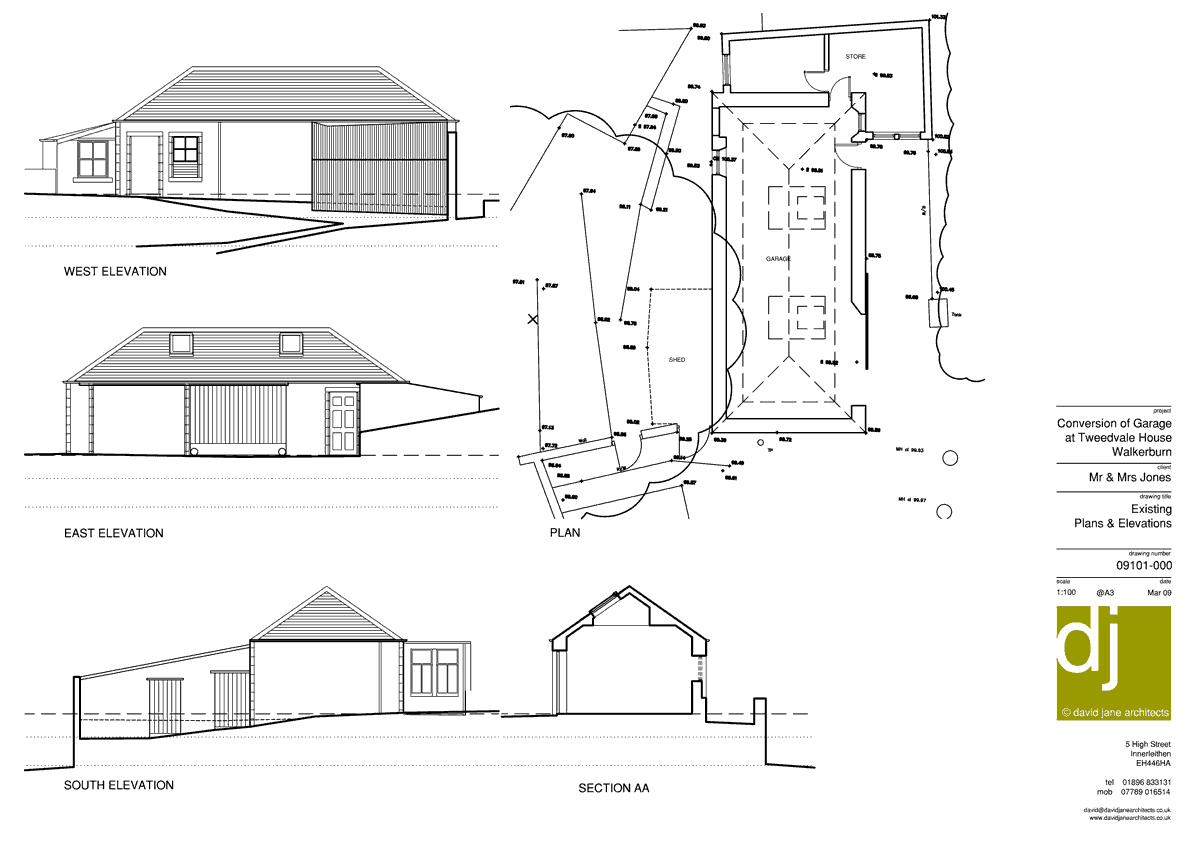 EXISTING PLAN & ELEVATIONS