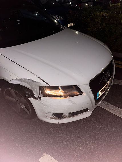 Audi A3 Front wing and bumper damaged and repaired From Knutsford