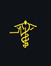 black and yellow icon for health care in