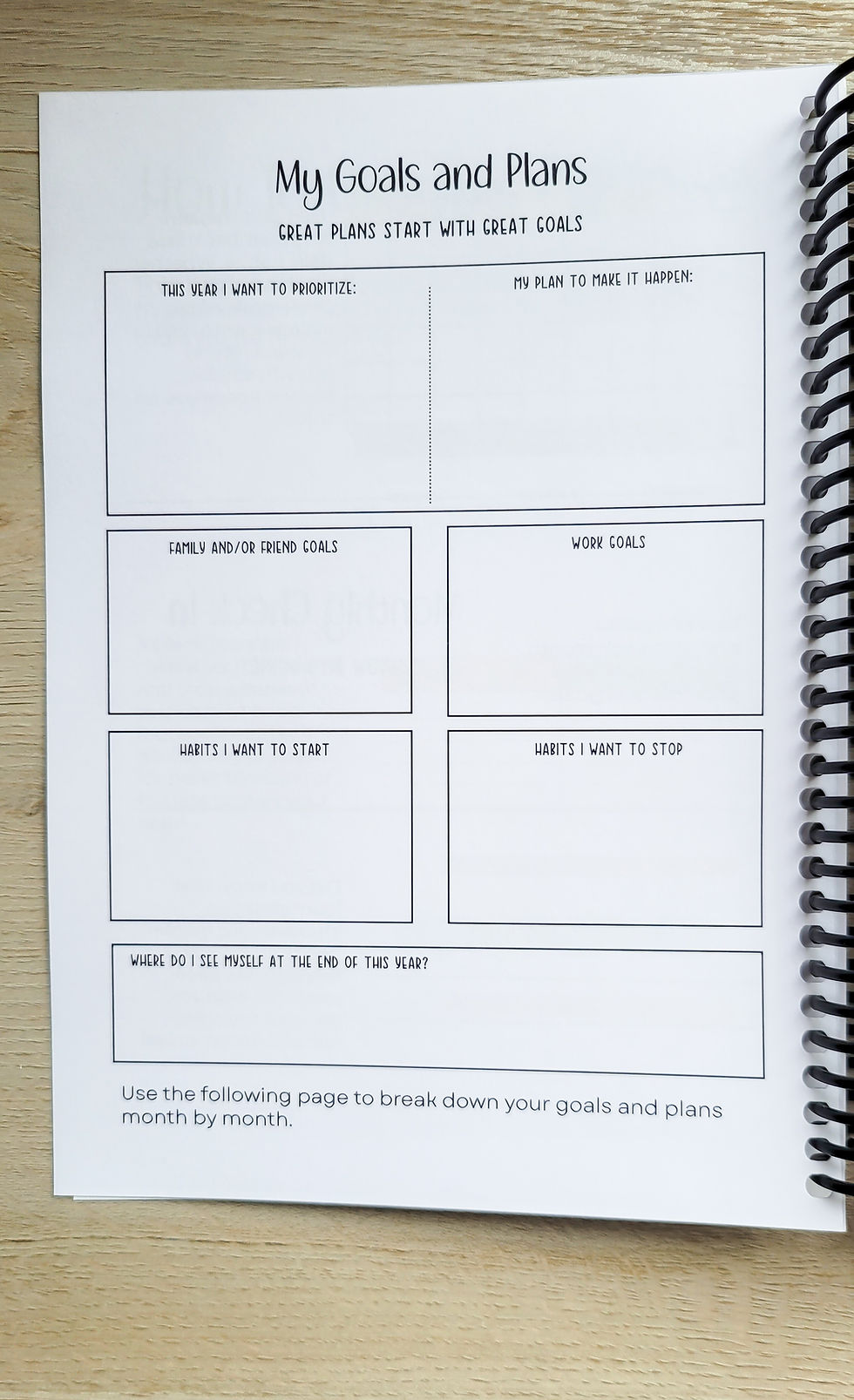 Thumbnail: Woman With a Plan 12 Month Blank Planner (Digital Download)