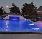 Custom gunite swimming pool built by Blue Diamond Pools in North Texas