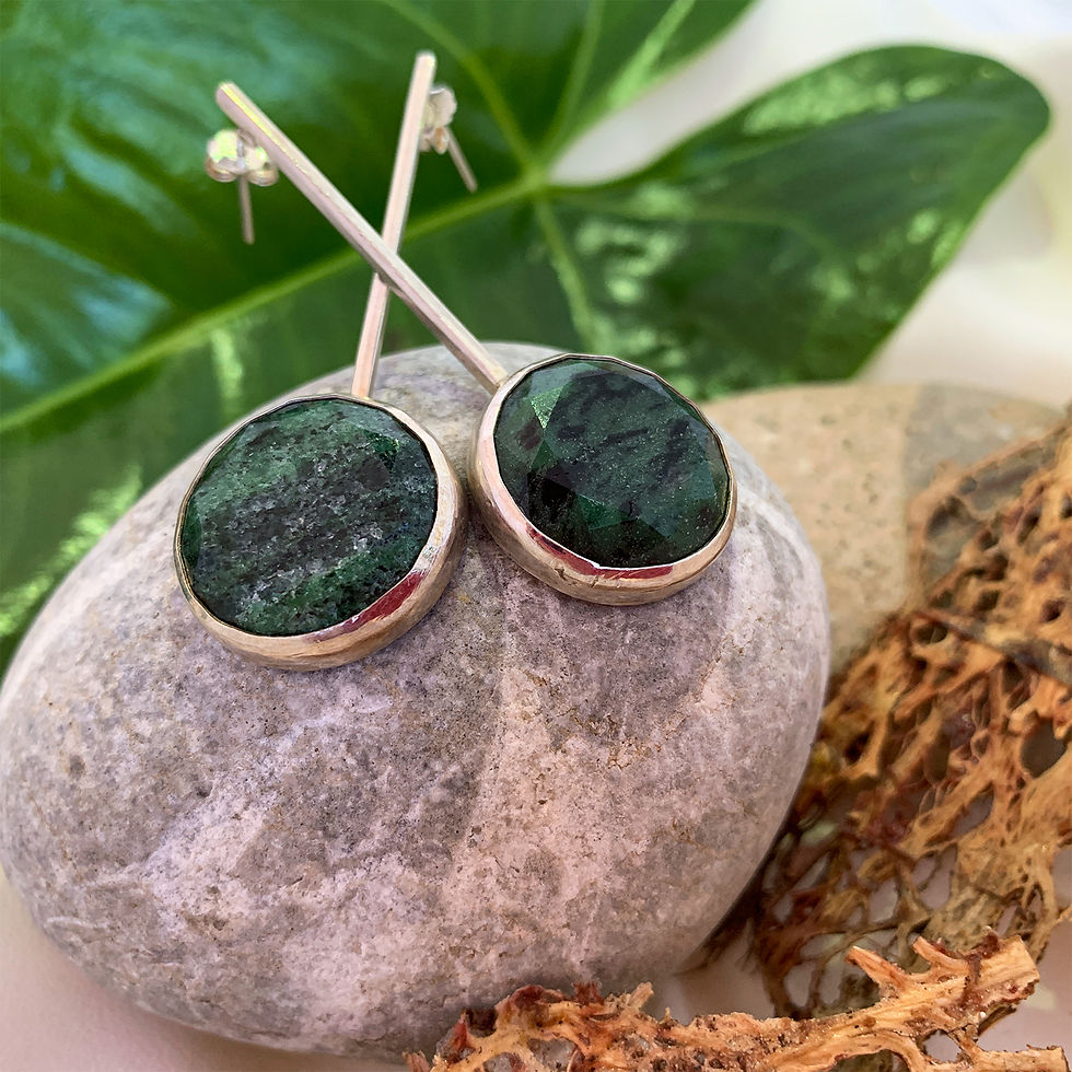 Miniatura: Aretes paleta verde