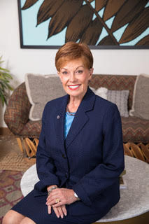 Marsha Petrie Sue blue portrait 2021