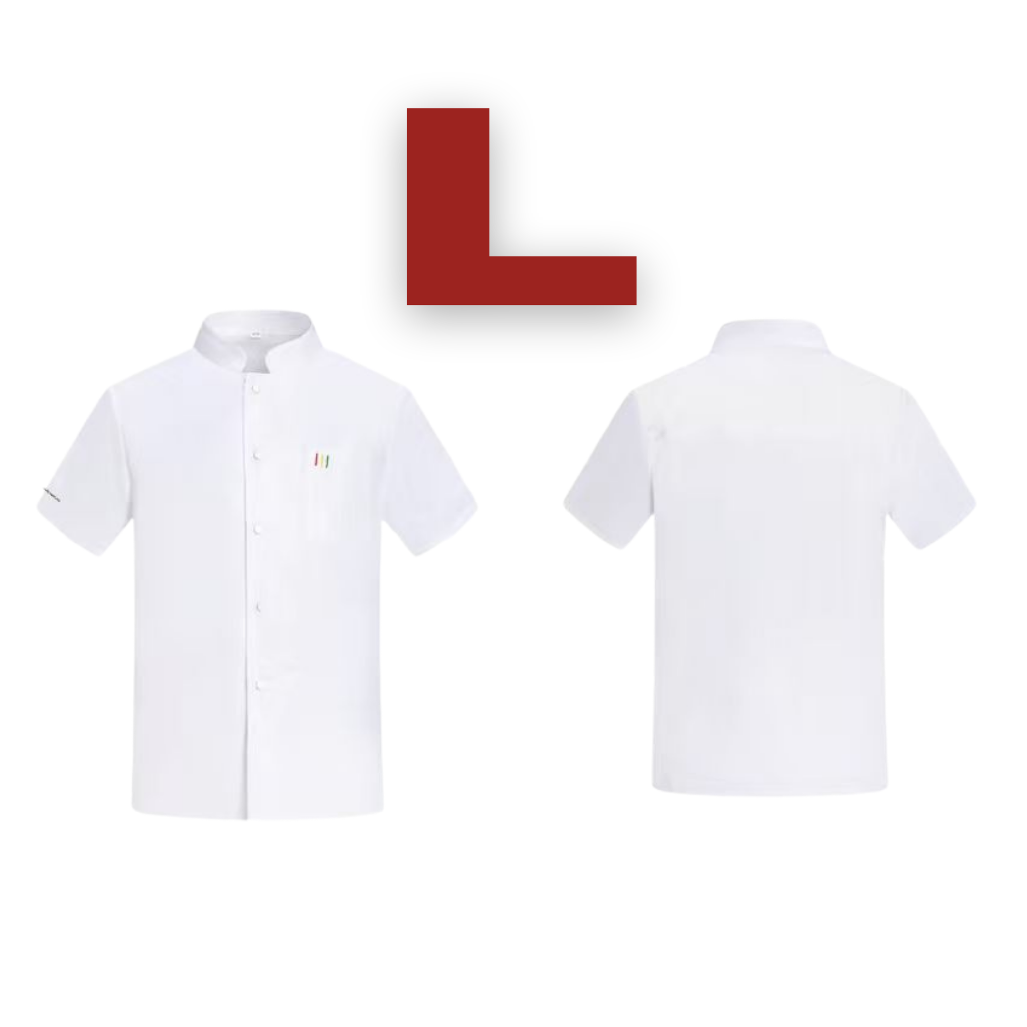 厨师服 - 白色 L (1件) / Kitchen Chef Uniform - White (L) (1 pc)