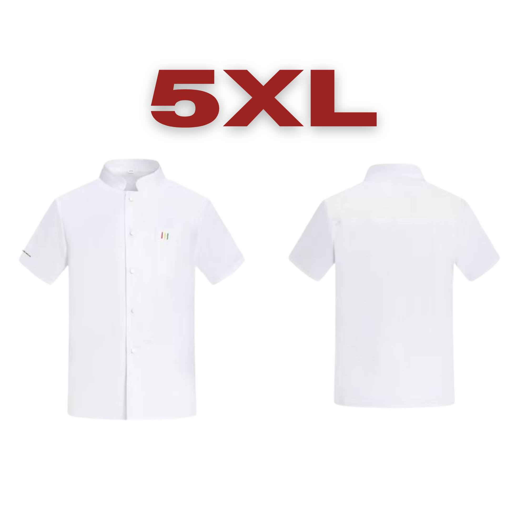 厨师服 - 白色 XXXXXL (1件) / Kitchen Chef Uniform - White (XXXXXL) (1 pc)