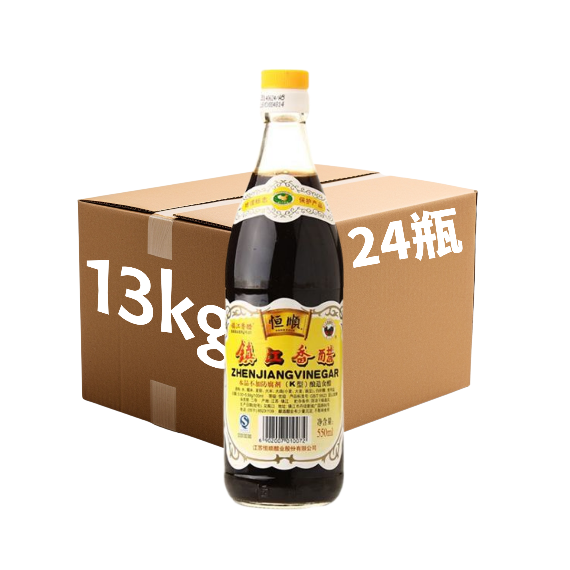 镇江香醋 550g*24瓶 / Vinegar Chengjiang (550g × 24 bottles/box)