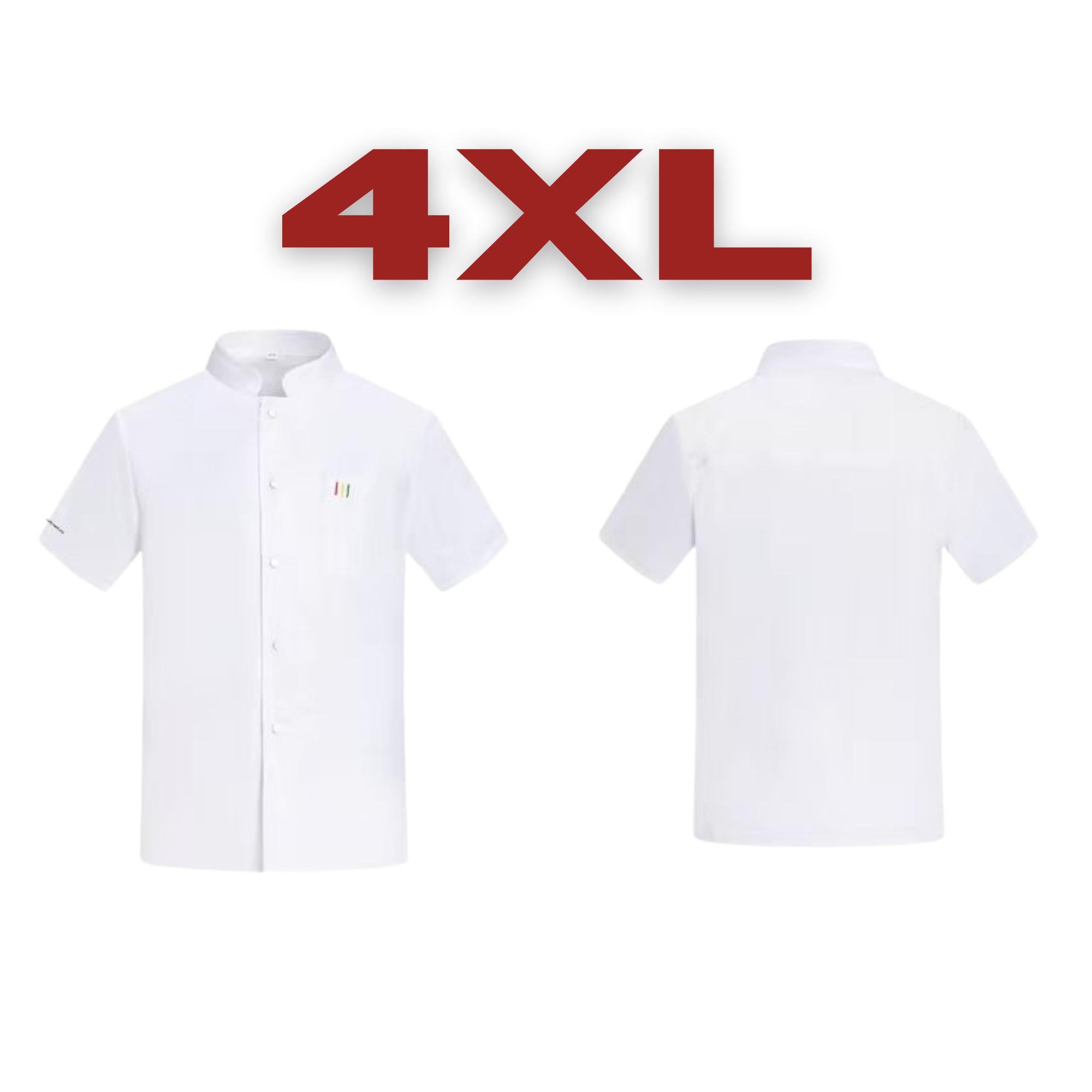 厨师服 - 白色 XXXXL (1件) / Kitchen Chef Uniform - White (XXXXL) (1 pc)
