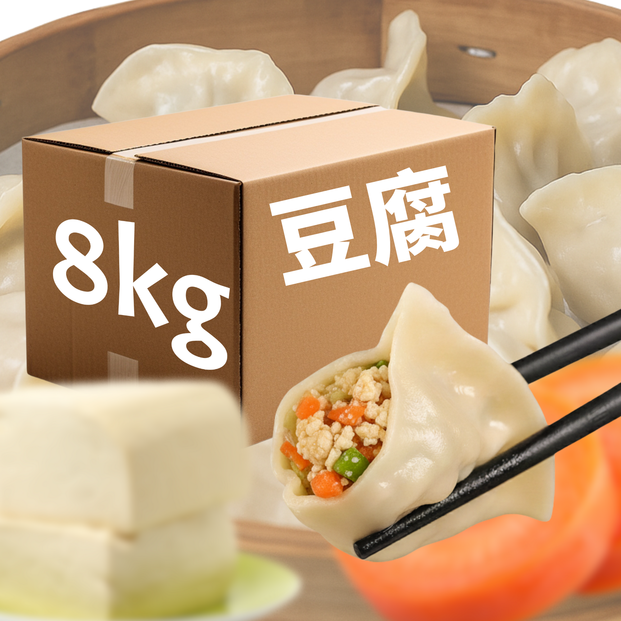 D31.豆腐饺子(8kg/箱) / Tofu & Vegetable Dumplings (8kg/box)