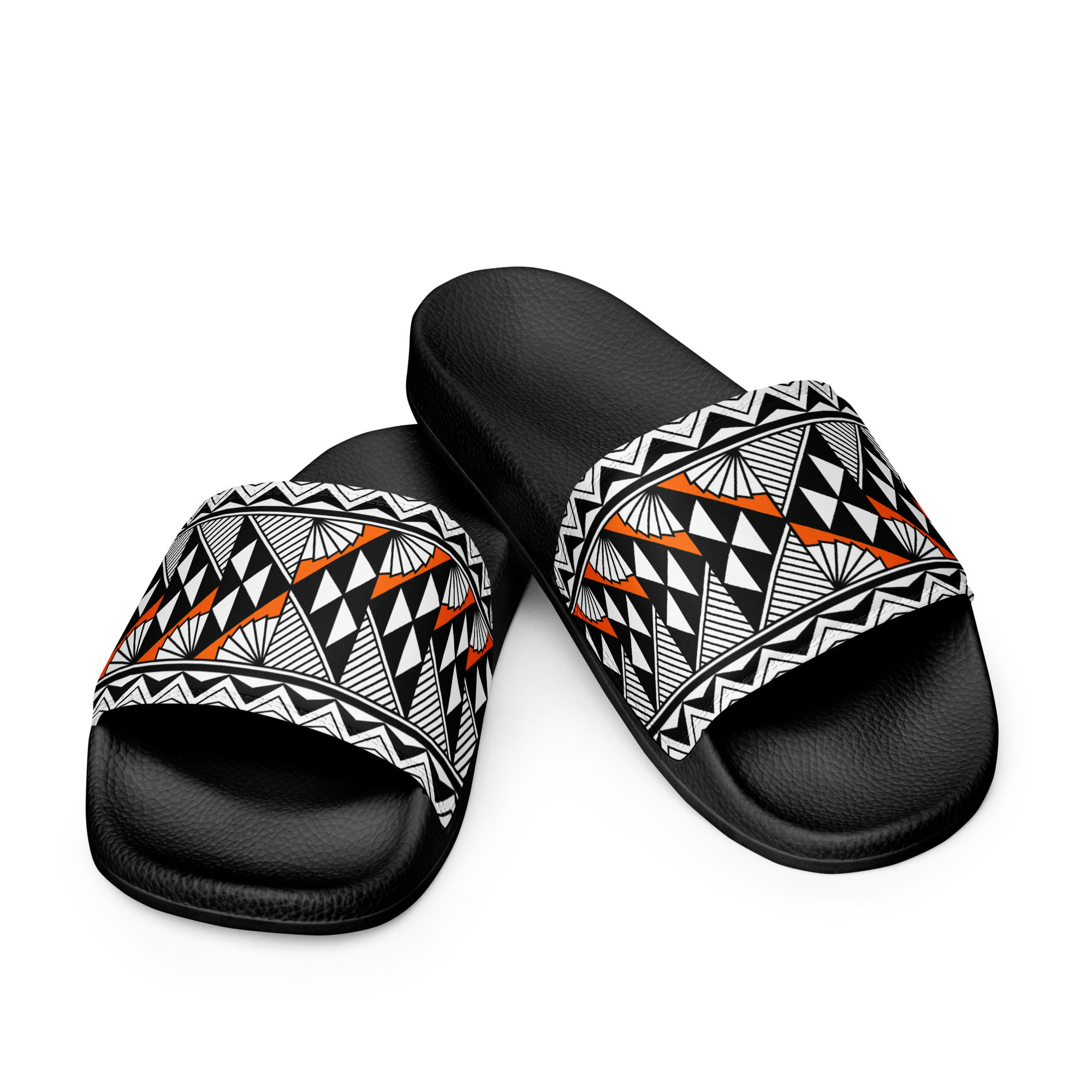 Sun and Rain in Orange Men’s slides