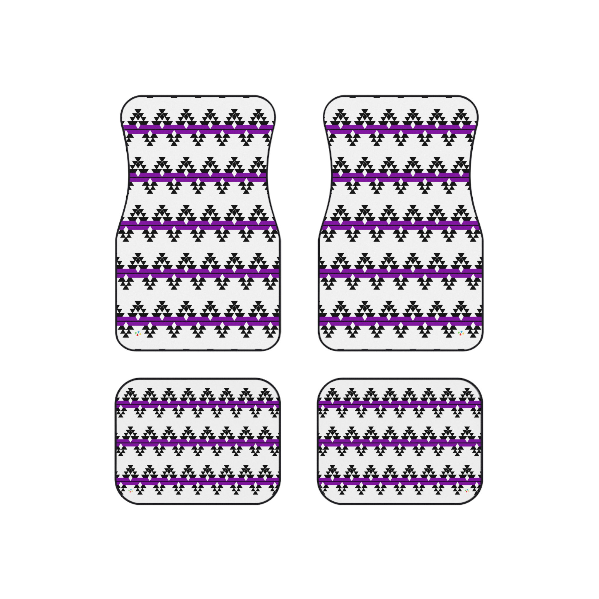 Purple Native Woven Stories Car Mats (Set of 4)