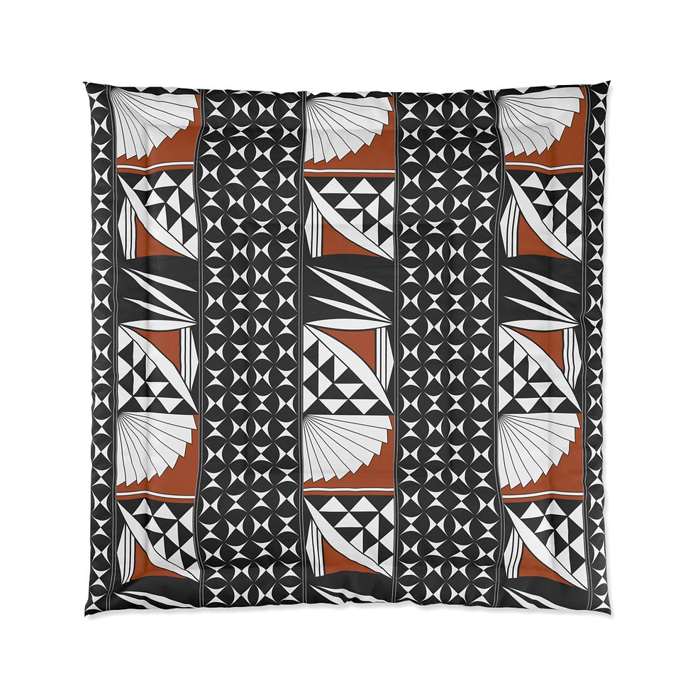 Thumbnail: Southwest Sunrise on Black Comforter