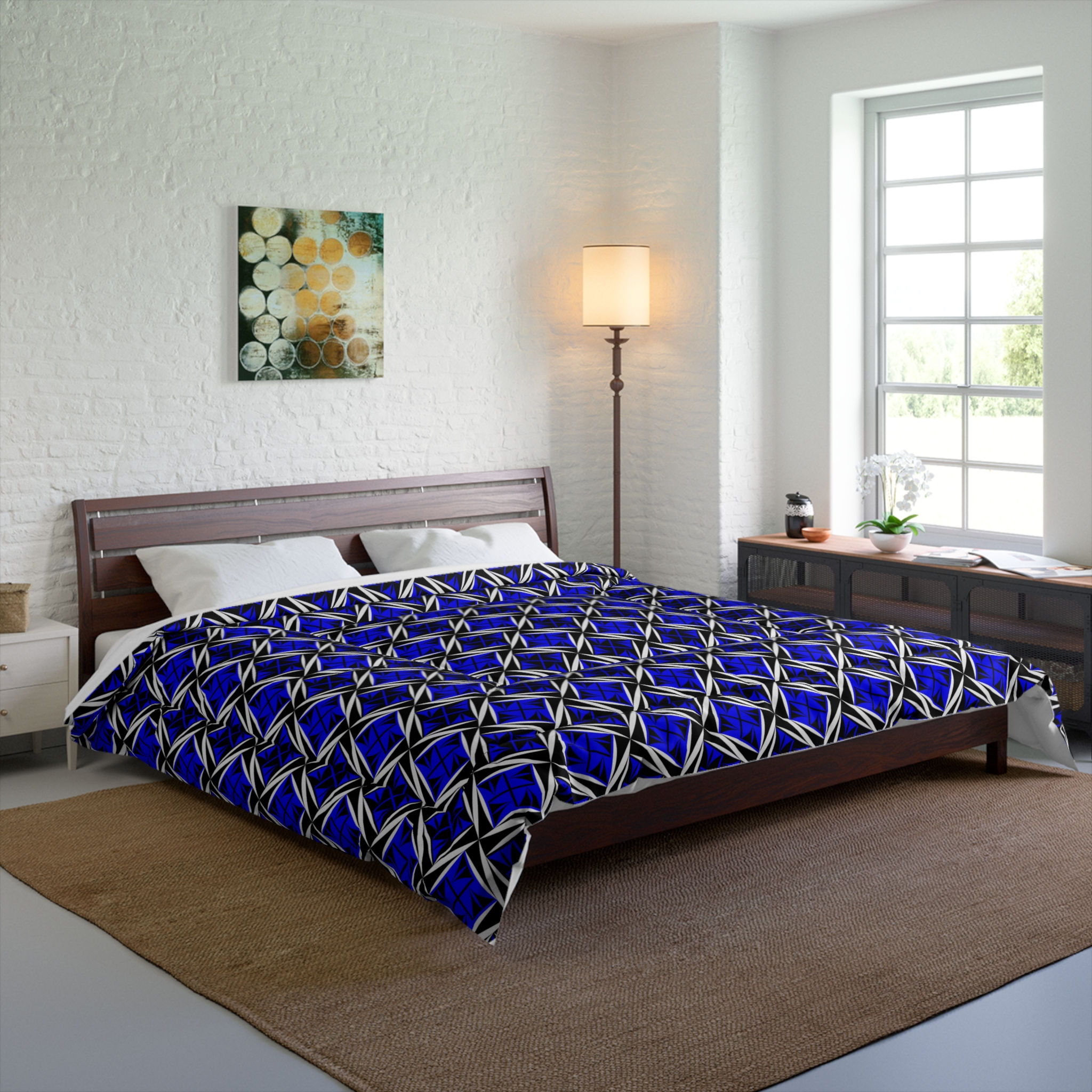 Sacred Winds in Blue Comforter