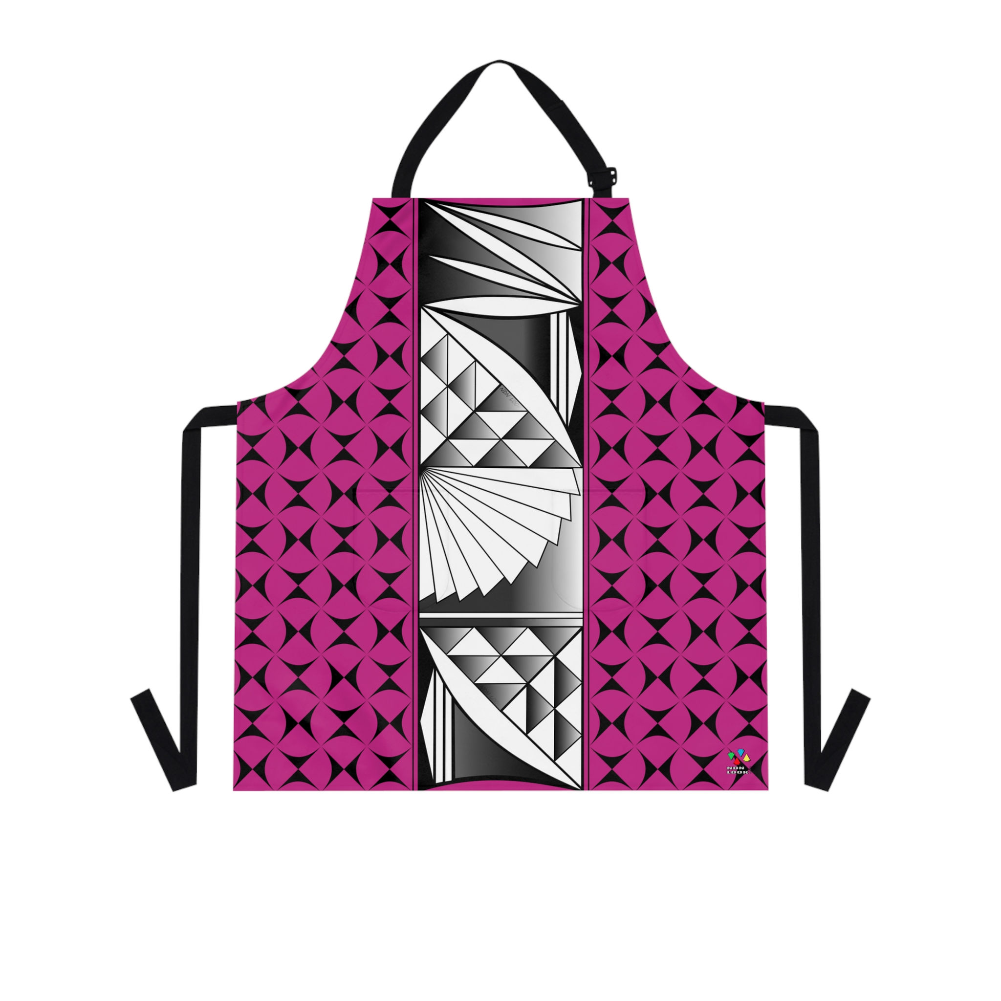 Chrome Sunrise in Hot Pink Two Pocket Apron