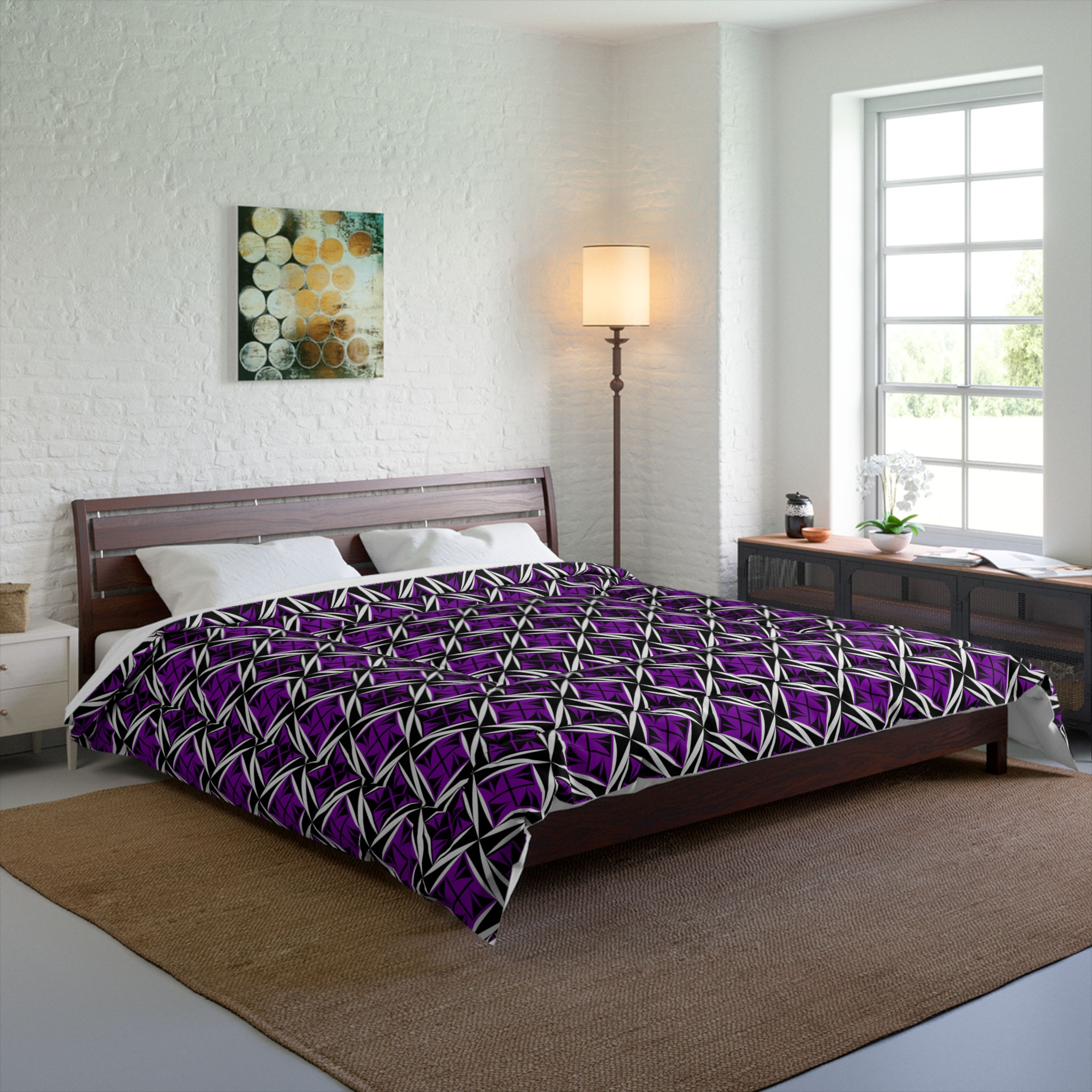 Sacred Winds in Purple Comforter