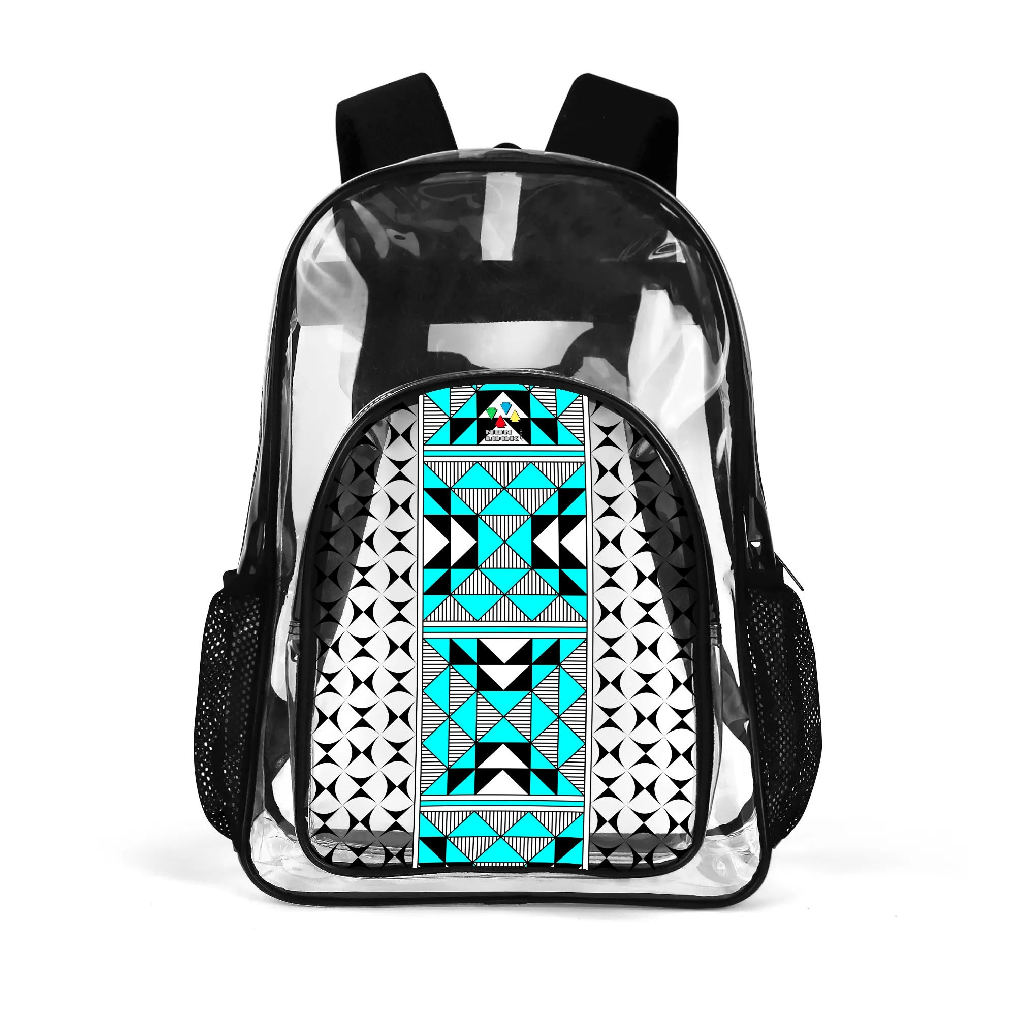 Sacred Mountains in Turquoise Transparent Backpack