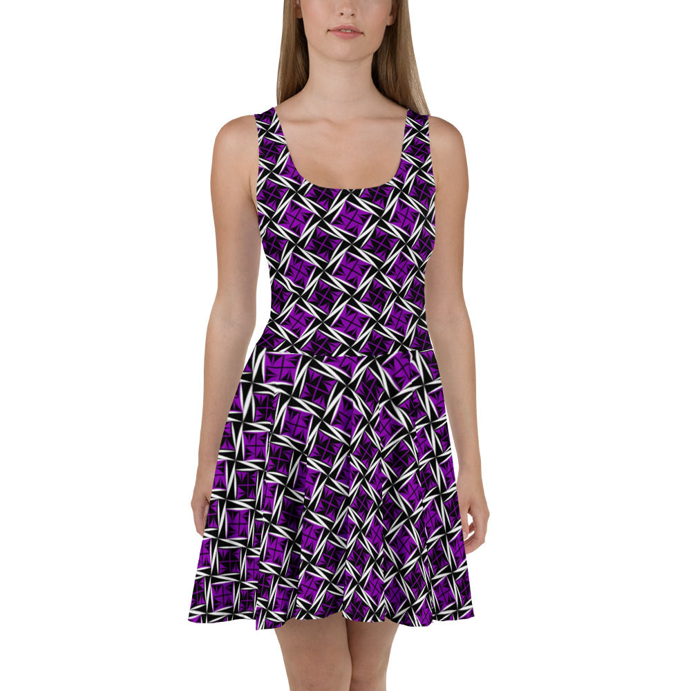 Sacred Winds in Purple Skater Dress