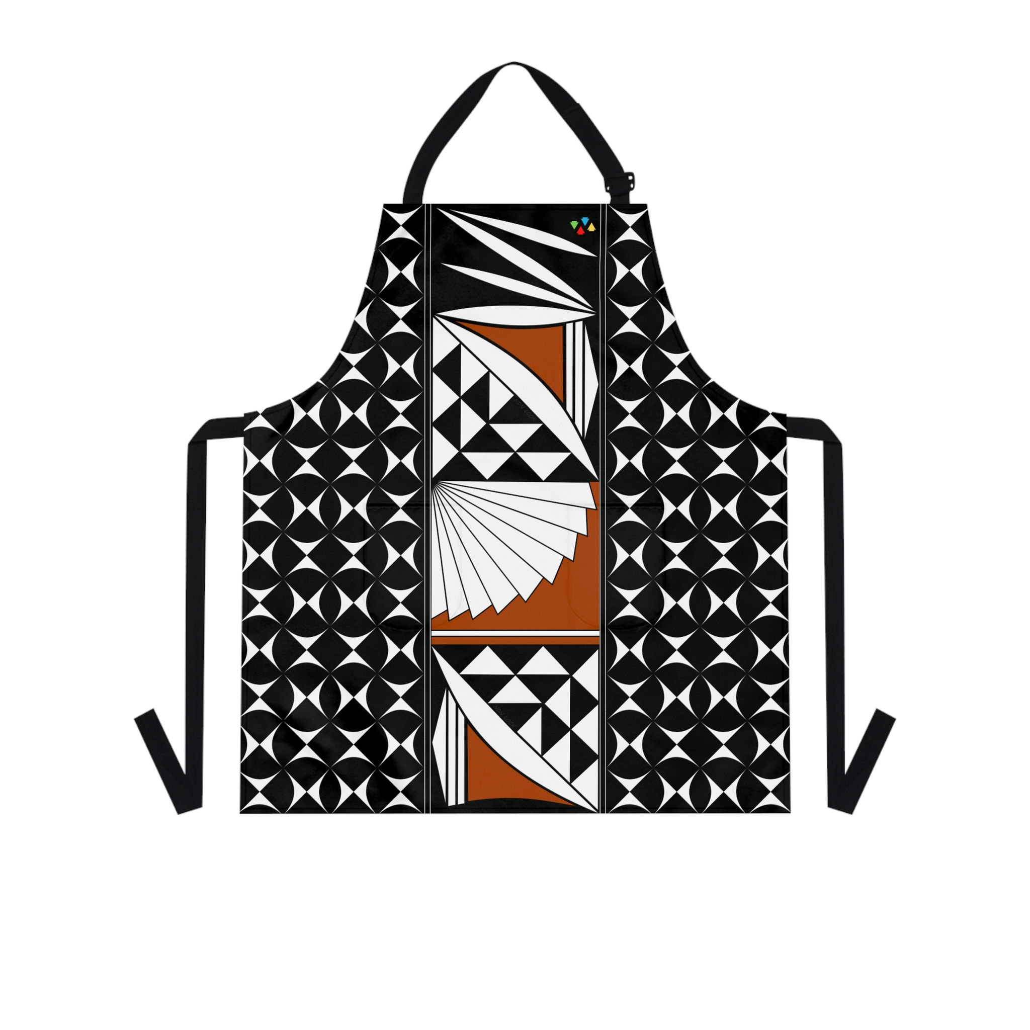 Southwest Sunset on Black Two Pocket Apron