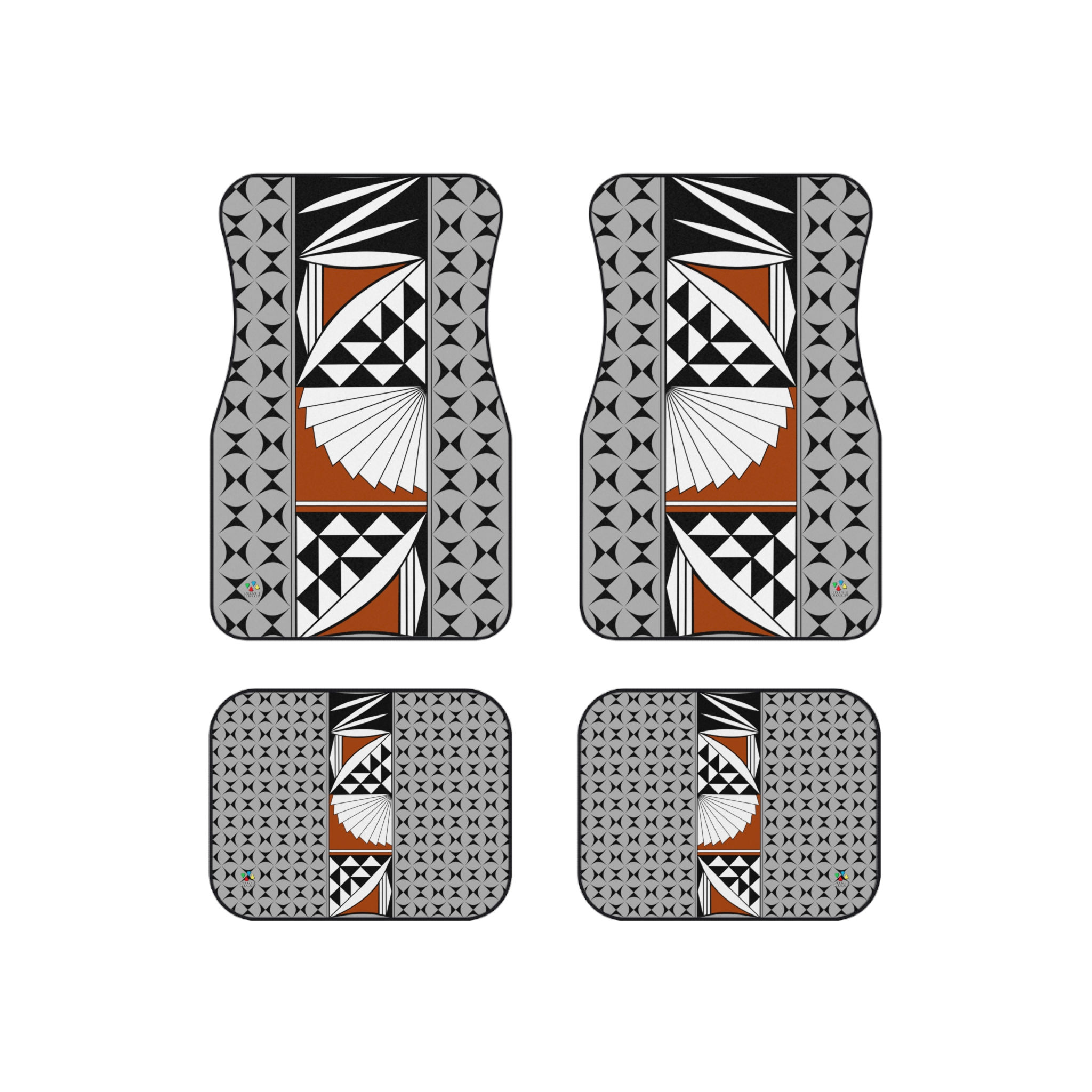 Southwest Sunrise in Rust Car Mats (Set of 4)