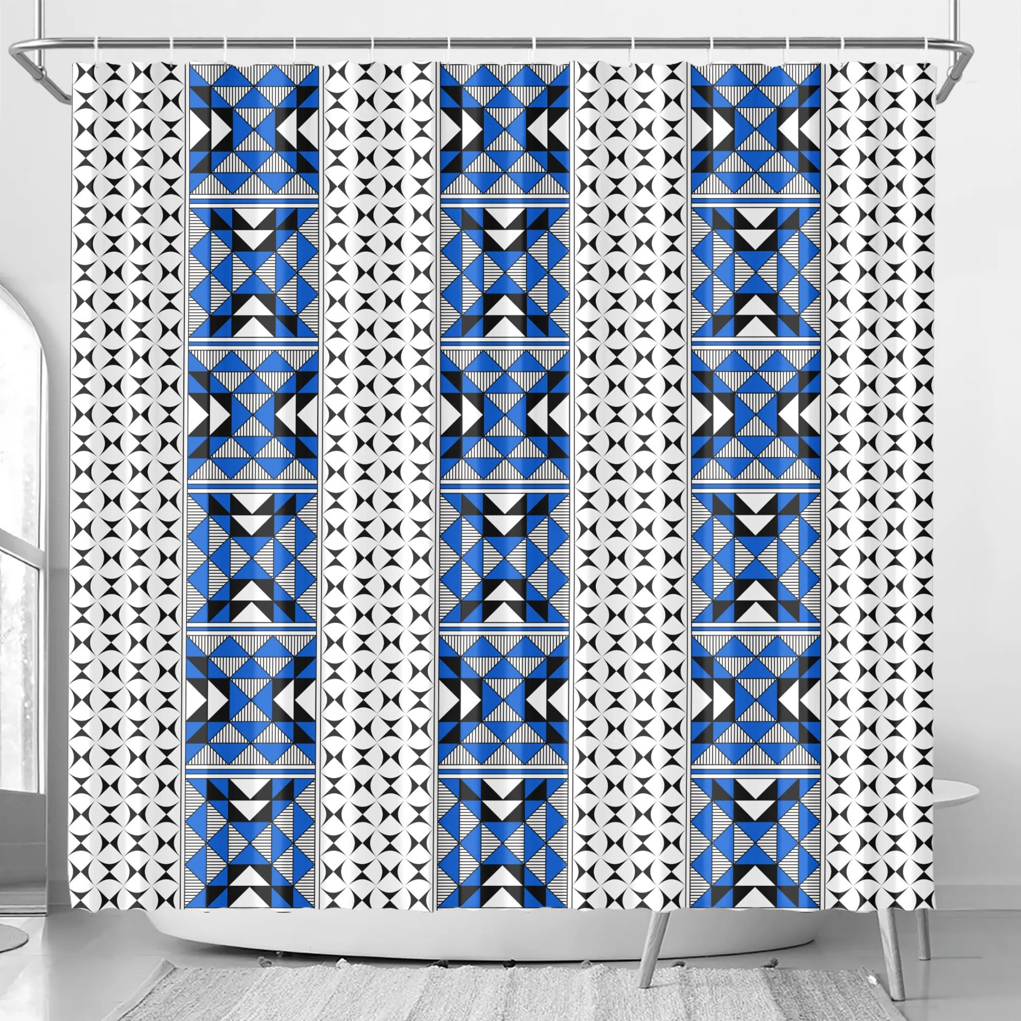 Sacred Mountains in Blue Shower Curtain