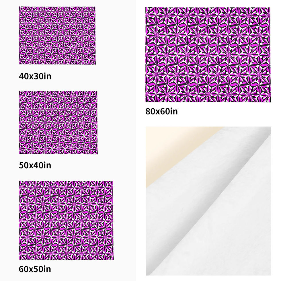 Thumbnail: Desert Flowers in Pink Flannel Blanket