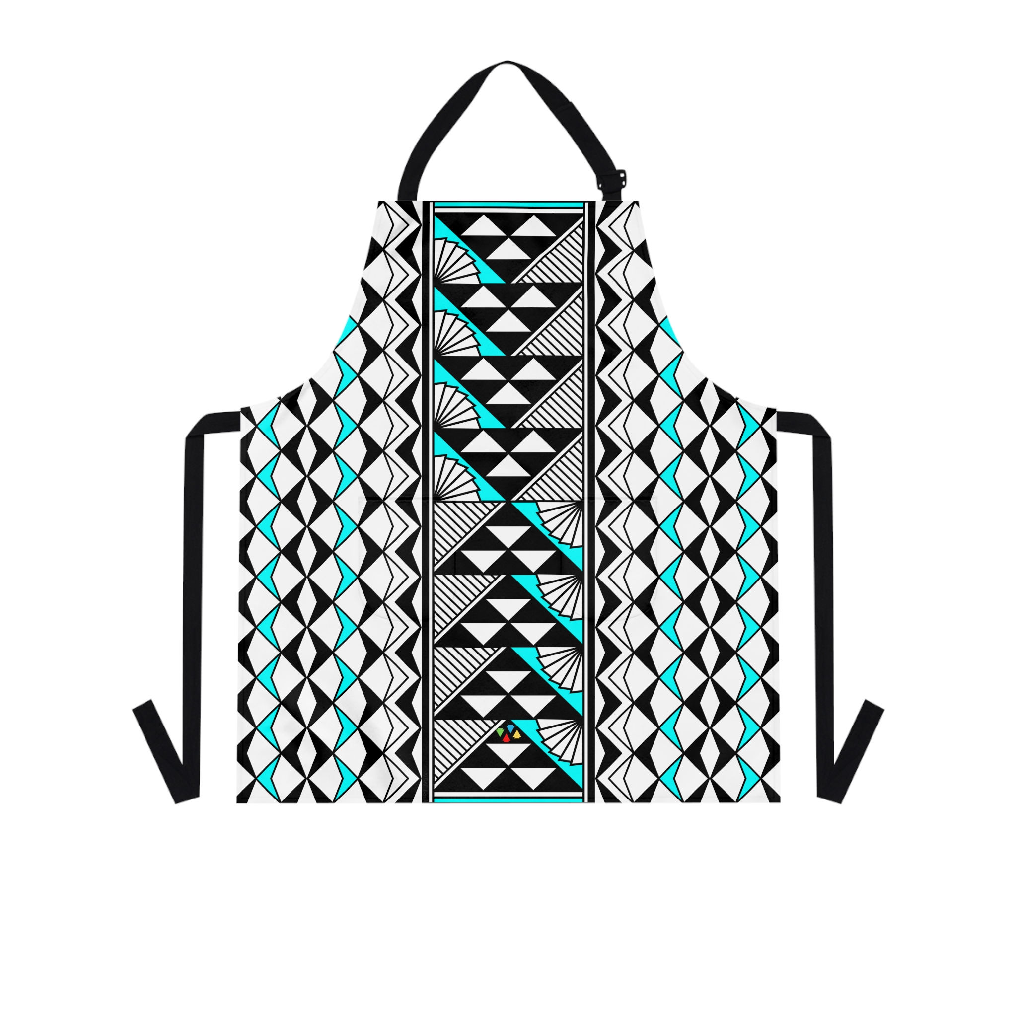 Turquoise Native Sun and Rain Two Pocket Apron