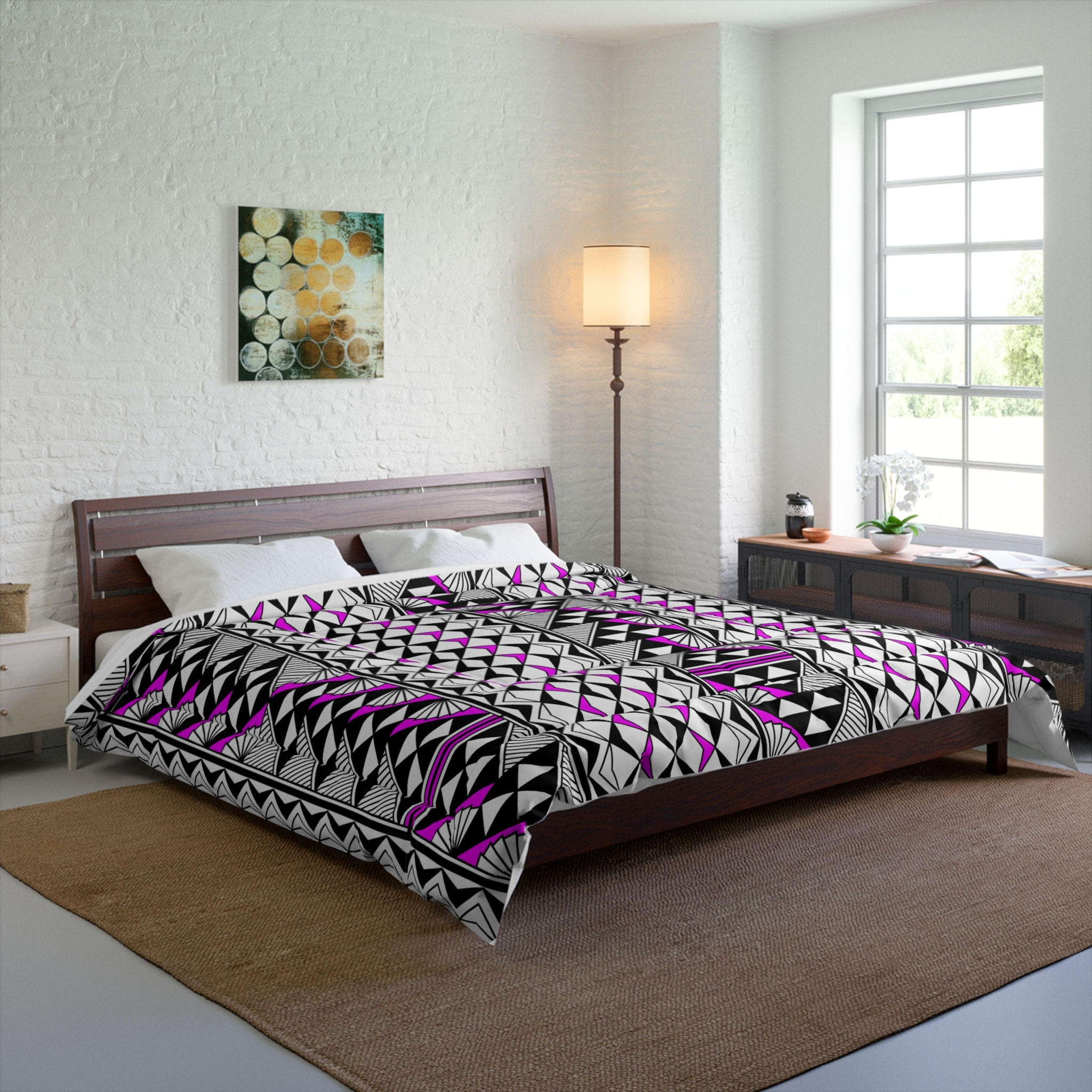 Southwest Rain and Sun in Pink Comforter