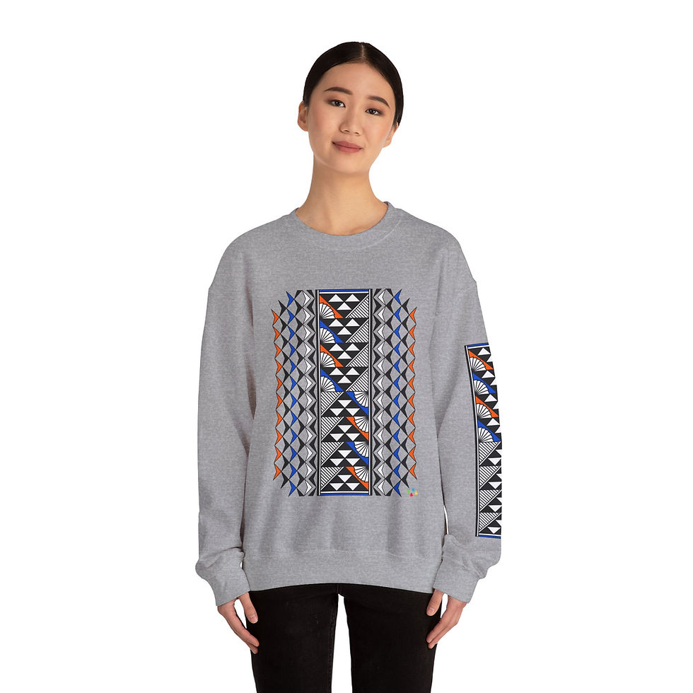 Thumbnail: Sun and Rain in Blue/Orange Unisex Sweatshirt