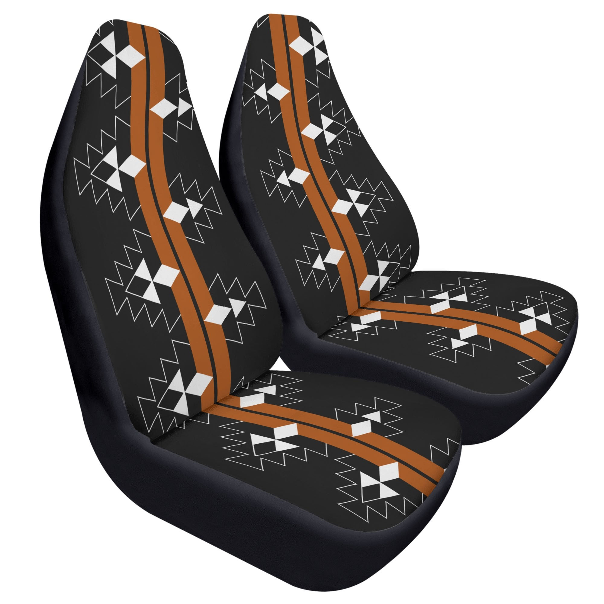 Native Woven Stories with Brown Auto Seat Covers