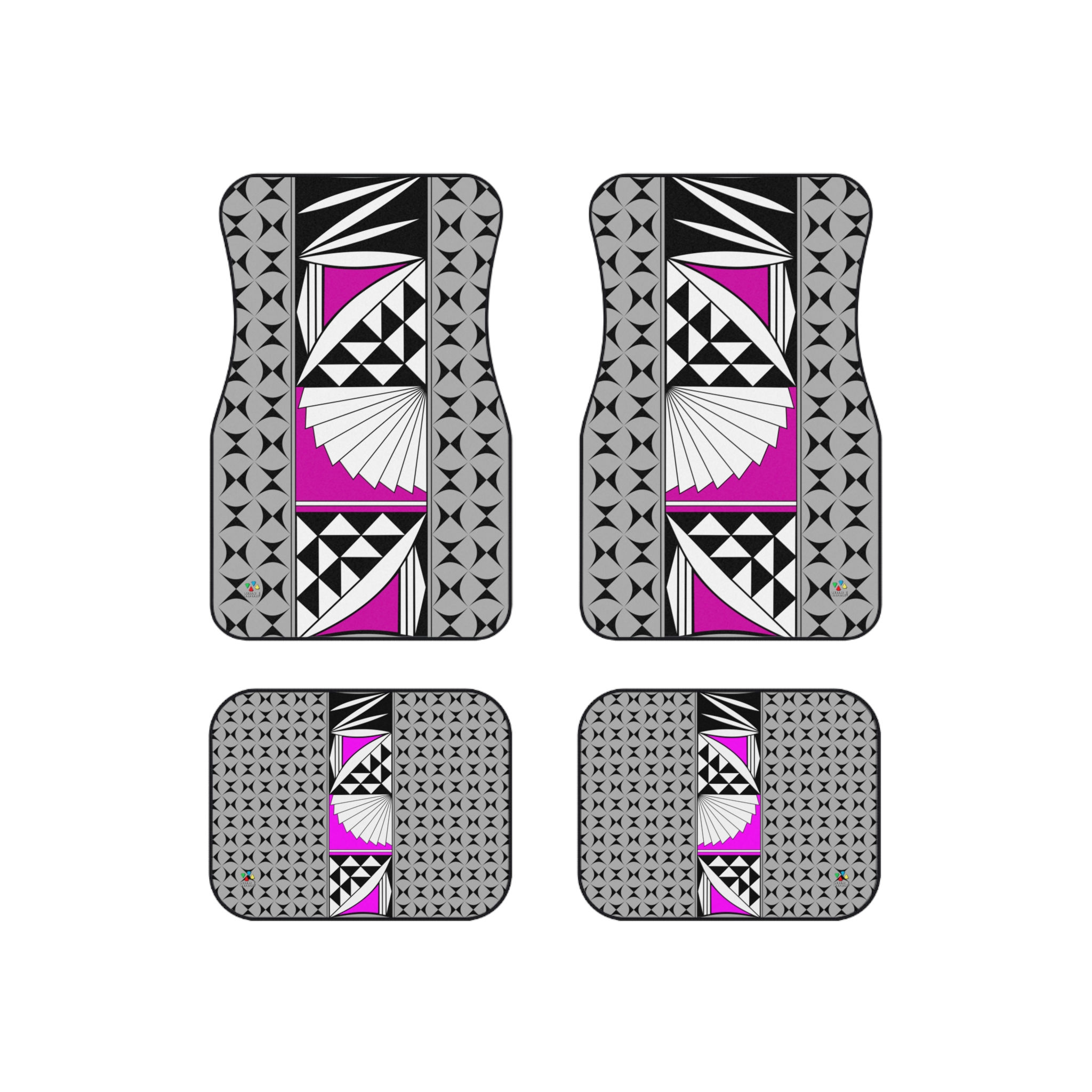 Southwest Sunrise in Pink Car Mats (Set of 4)