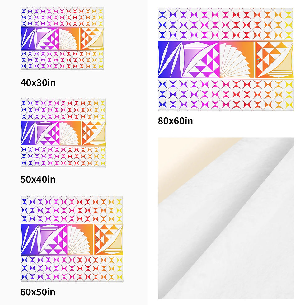 Thumbnail: Rainbow Sunrise Flannel Blanket
