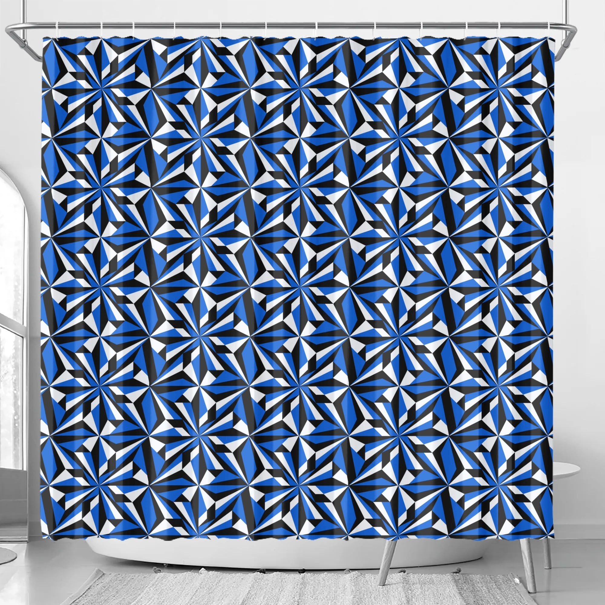 Desert Flowers in Blue Shower Curtain