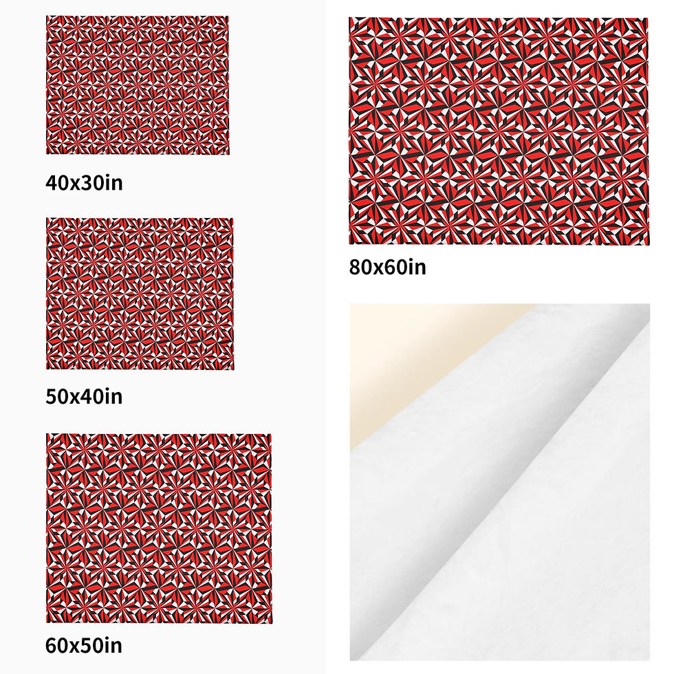 Thumbnail: Desert Flowers in Red Flannel Blanket