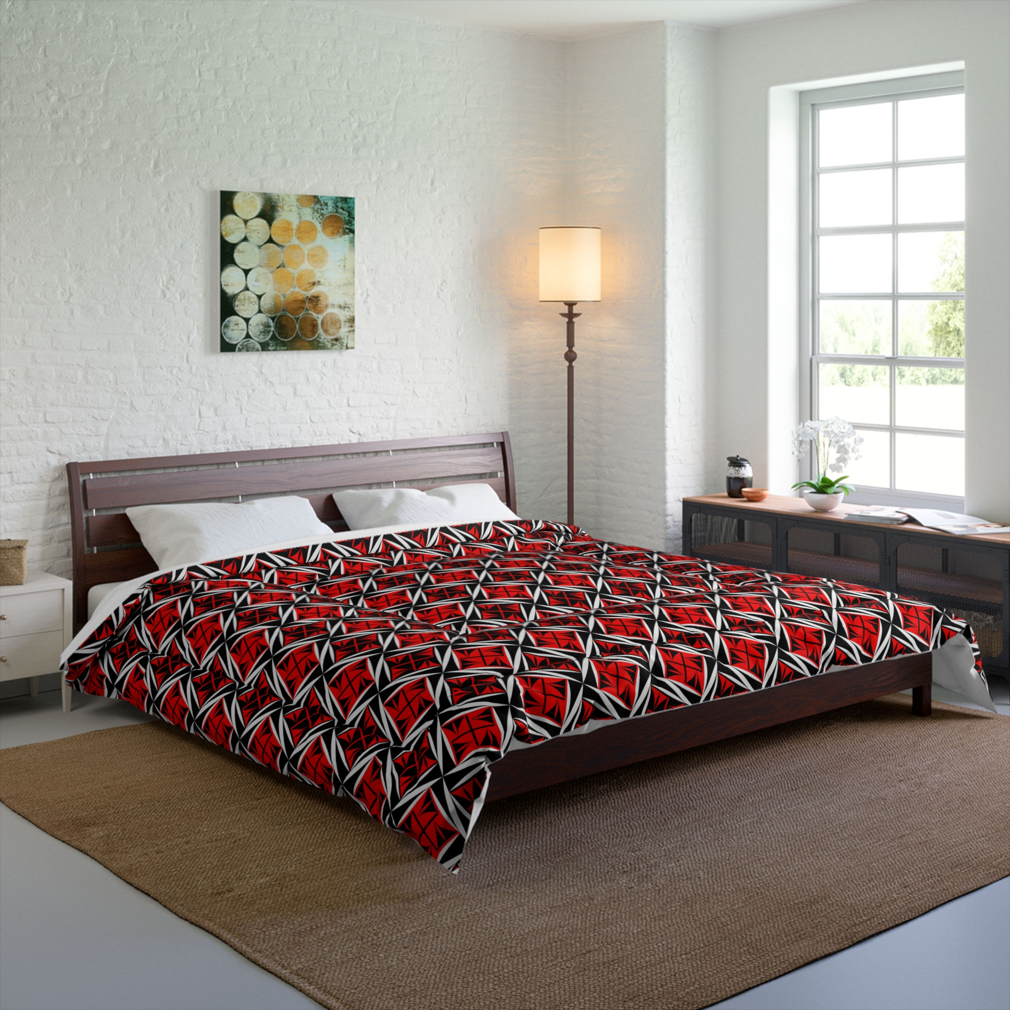 Sacred Winds in Red Comforter