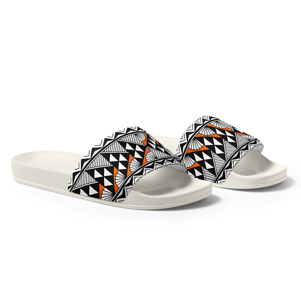 Thumbnail: Sun and Rain in Orange Men’s slides