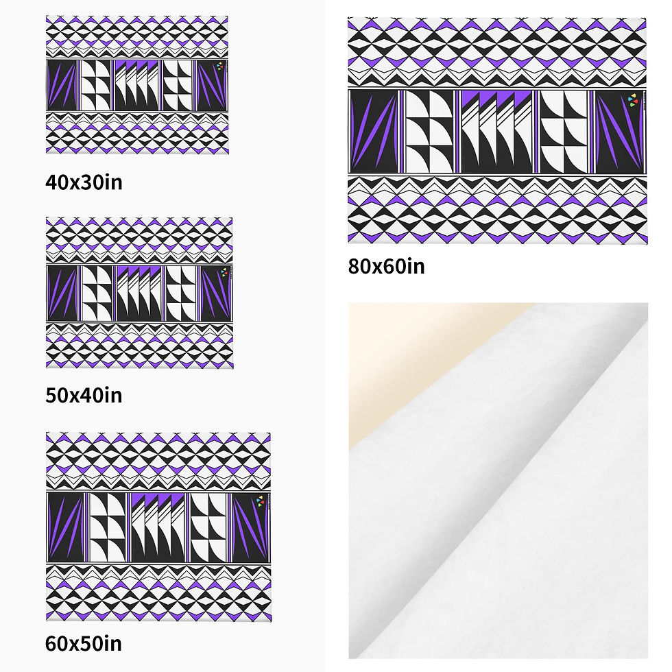 Thumbnail: Feather Blessings in Purple Flannel Blanket