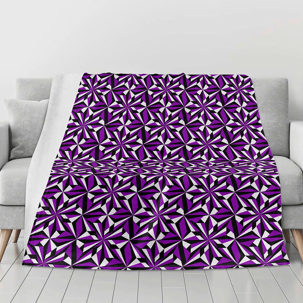 Thumbnail: Desert Flowers in Purple Flannel Blanket