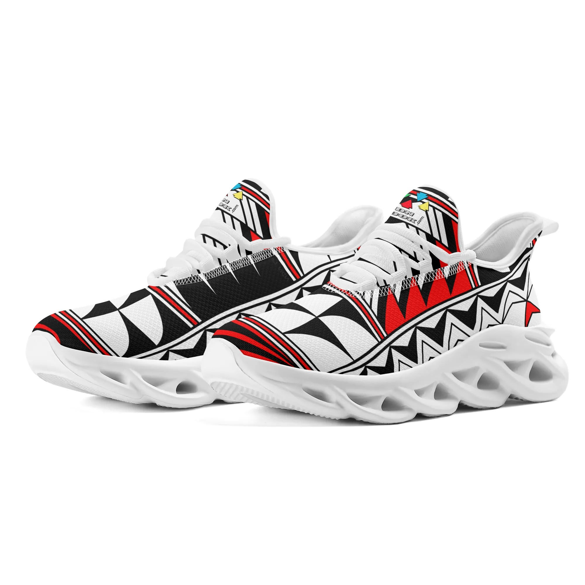 Feather Blessings in Red Performance Walkers