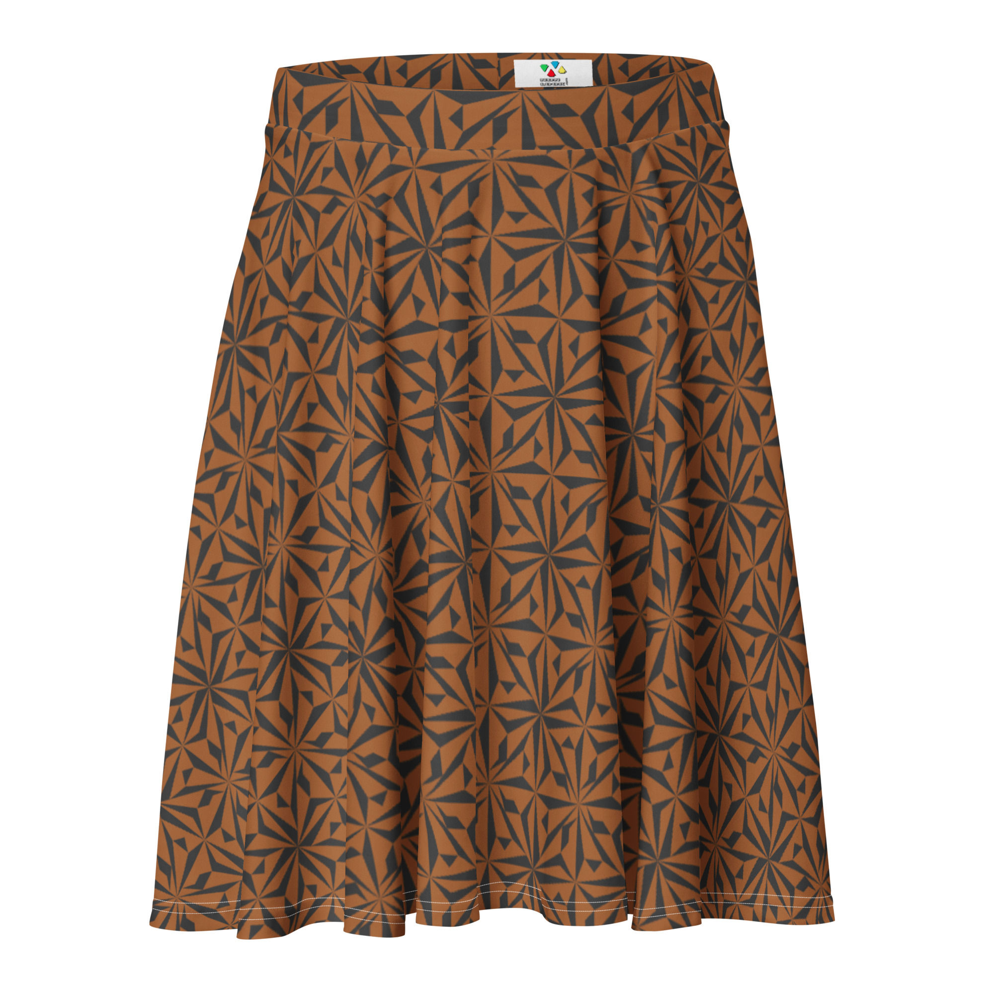 Native Stars in Cocoa Skater Skirt