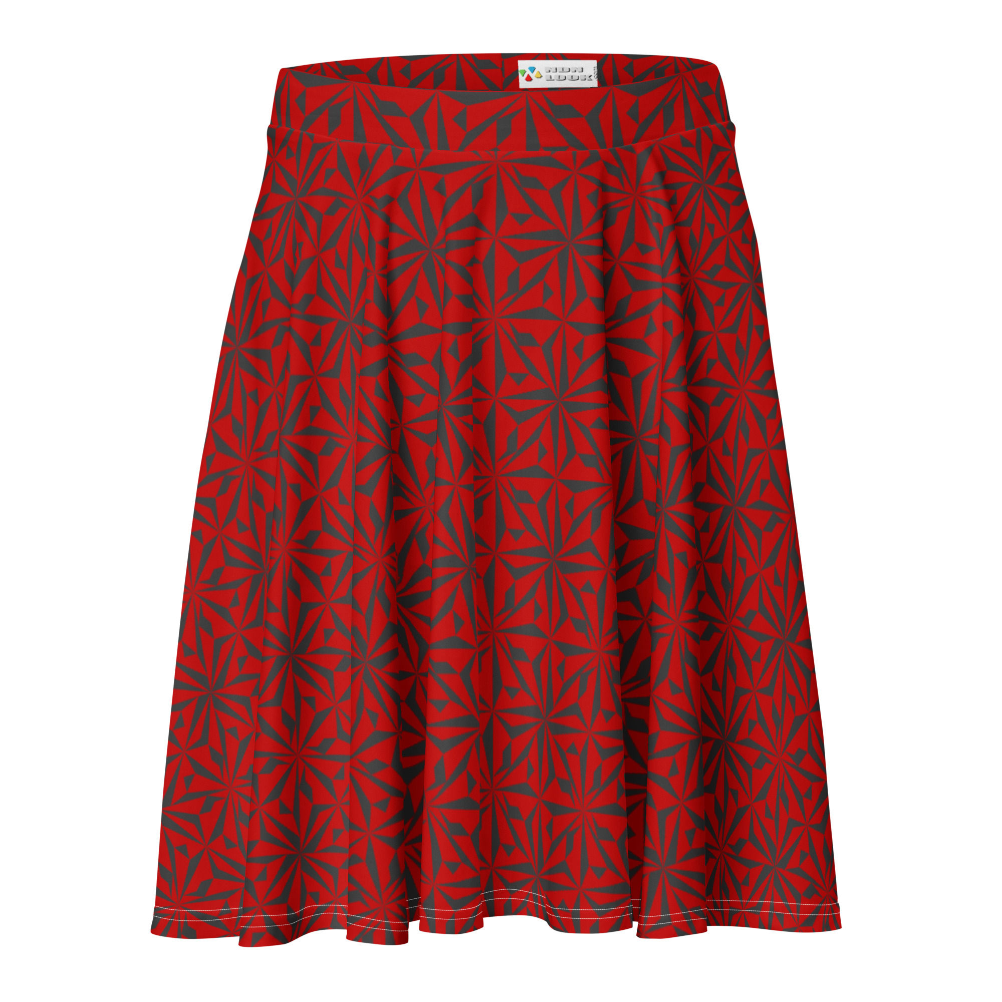 Native Stars in Red Skater Skirt
