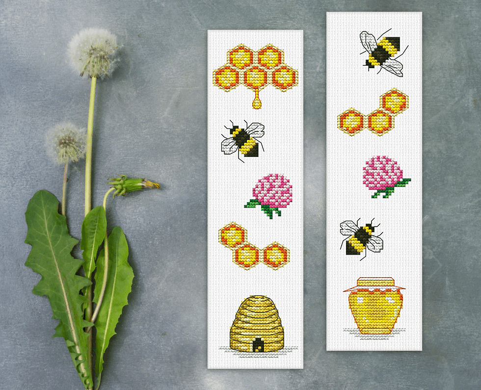 Thumbnail: Bees Bookmarks PDF Patterns