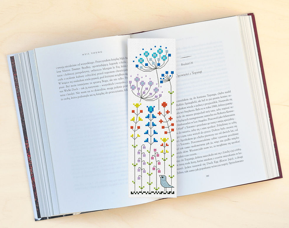 Thumbnail: 2 Floral Cross Stitch Patterns PDF, instant download - Spring Flower Meadow
